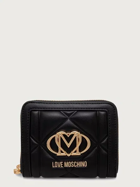 Love Moschino portofel pentru femei cu imitație de piele negru