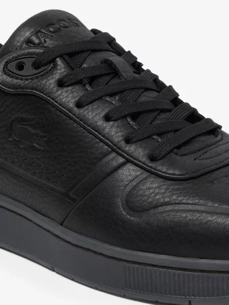 Кожаные кроссовки Lacoste черные