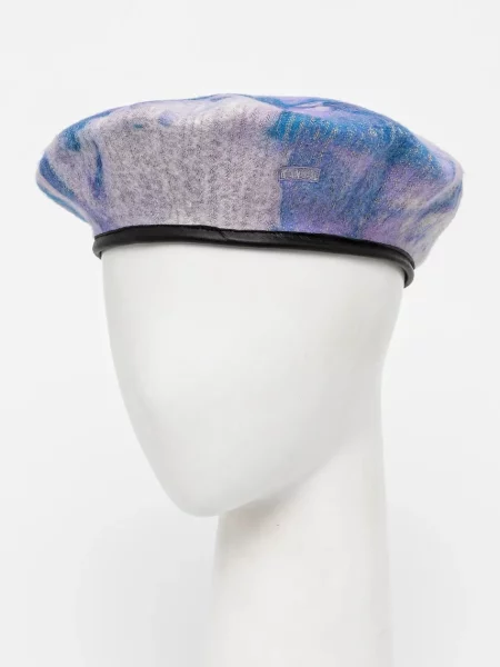 Вълнена шапка Kangol с tie-dye ефект виолетово
