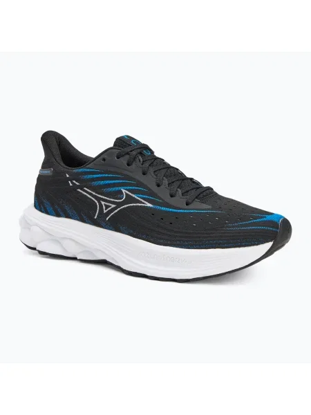 Мъжки обувки за бягане Mizuno Wave Skyrise 6 black/white/blue pace бяло