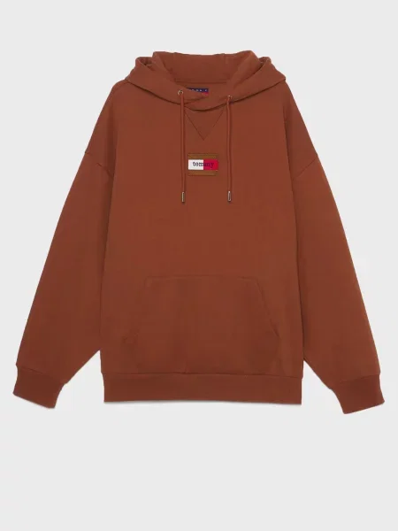 Дитяче худі Tommy Jeans коричневе