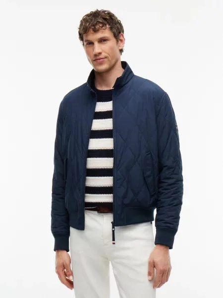 TOMMY HILFIGER Prechodná bunda tmavomodrá