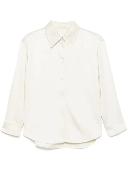 Cămașă Jil Sander din țesătură twill alb