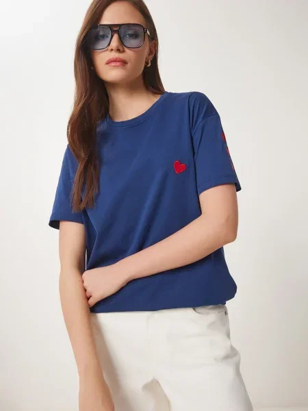 Happiness İstanbul Tricou indigo roșu