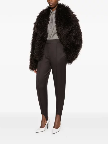 Pantaloni Stella Mccartney de lână maro