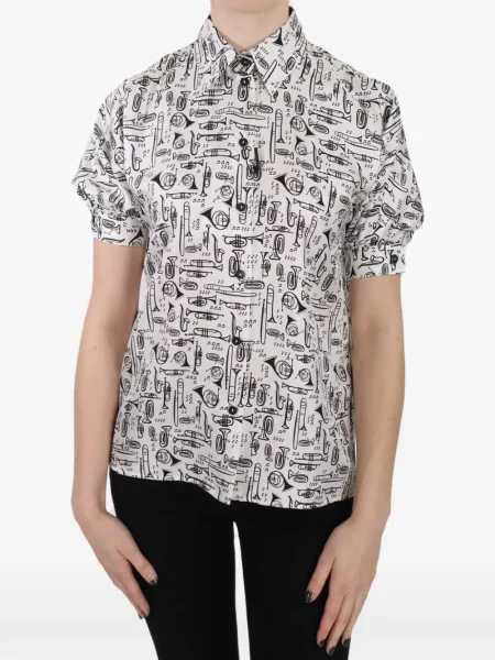Cămașă Dolce & Gabbana cu imagine alb