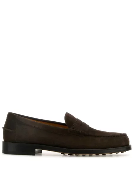 Pantofi loafer Tod's din piele de căprioară maro