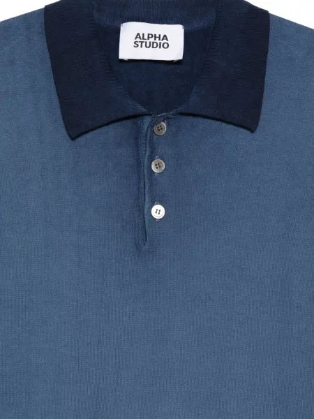 Gulerat tricou polo Alpha Studio albastru