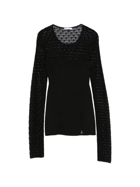 Top Patrizia Pepe din dantelă negru