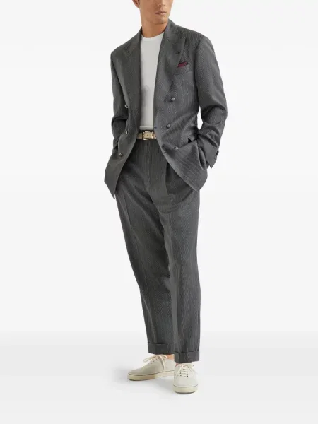 Tricou Brunello Cucinelli cu decolteu rotund alb