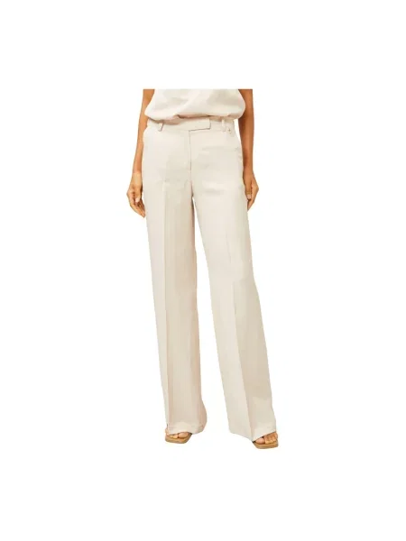 Szerokie spodnie Souvenir beżowe