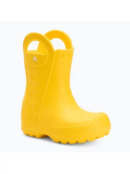 Cizme pentru copii Crocs Handle It Rain Boot Kids Toddler yellow galben
