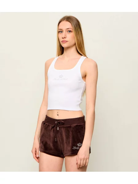 Sporty&Rich Top Juicy Crown | Sporty & Rich x Juicy Couture | Cropped Fit alb