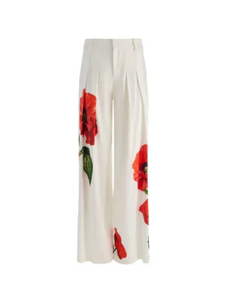 Pantaloni Alice + Olivia alb