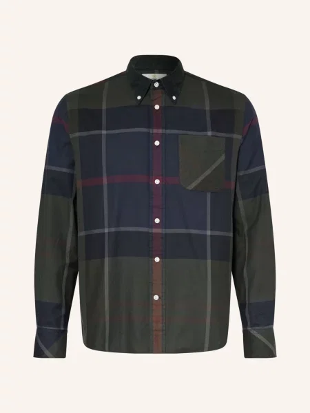 Barbour Koszula Dunoon Authentic Fit gruen granatowa