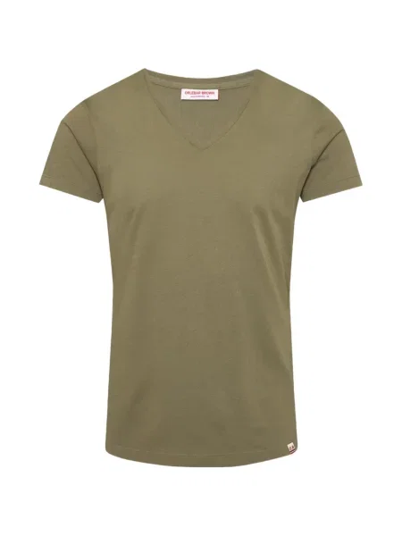 Tricou Orlebar Brown cu decolteu în V verde