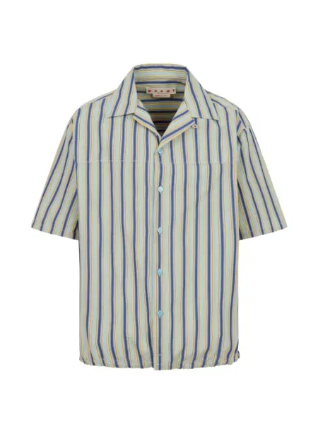 Раирана риза Marni на райета с връзки синьо