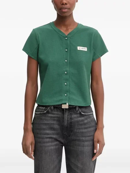 Tricou Columbia tricotate cu autograf verde