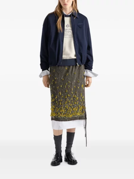 Reversibil geacă Prada din jerseu albastru