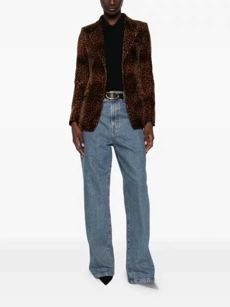 Sacou Tagliatore cu imagine cu model leopard maro