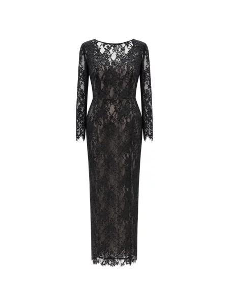 Lung rochie maxi Bronx & Banco din dantelă negru