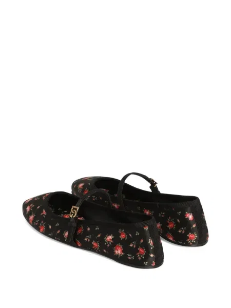 Balerini Dolce & Gabbana cu model floral negru