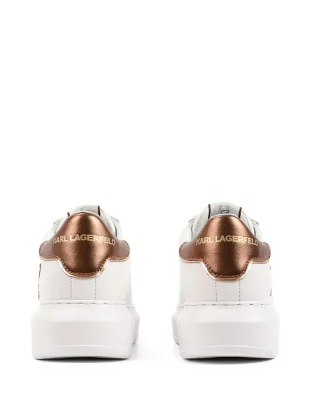 Sneakers Karl Lagerfeld με πλατφόρμα με αυτόγραφο λευκό
