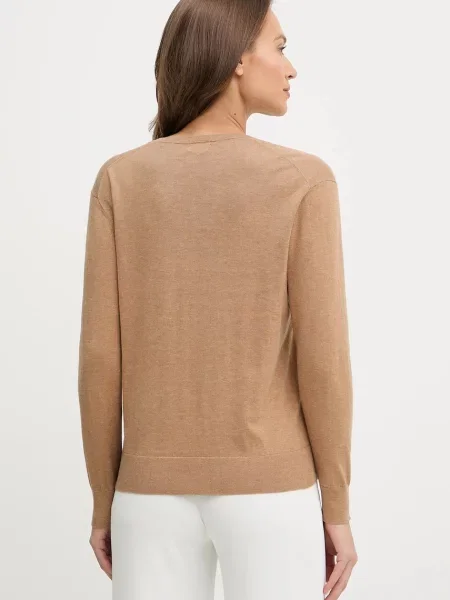 Polo Ralph Lauren Sweter Beżowy Straight Fit brązowy