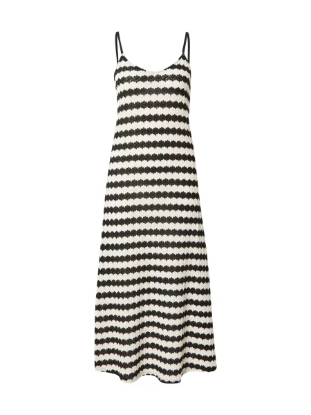 ONLY Rochie tricotat ONLEvara negru alb