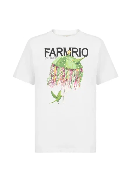 Tricou Farm Rio cu imagine alb