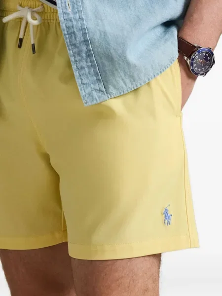 Blugi Polo Ralph Lauren cu broderie de in cu două rânduri de nasturi roz