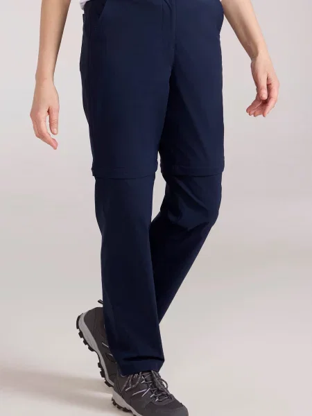 Delta — spodnie streczowe na błyskawiczny Navy granatowe