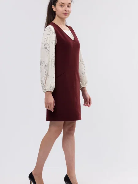 CAT ORANGE Сарафан Бордовий Без підкладки помаранчевий