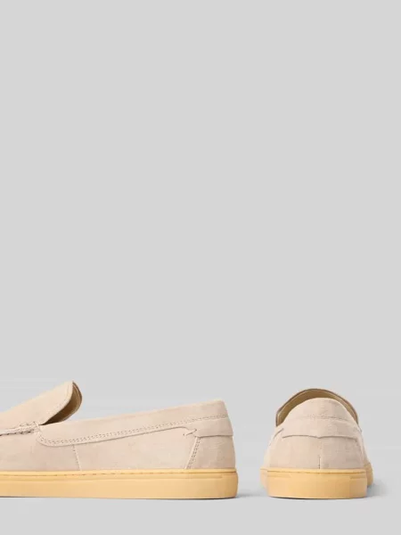 Loafersy z naturalnej skóry welurowej model KARO Marc O'polo