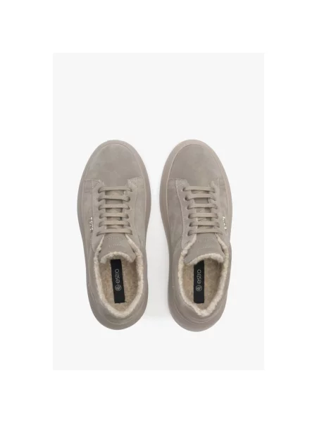 Велюровые кеды Estro бежевые