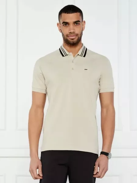 BOSS GREEN Polo Paddy Rib bej