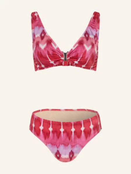 Charmline Bralette Bikiny Ikat Energy růžová / světle fialová bílá