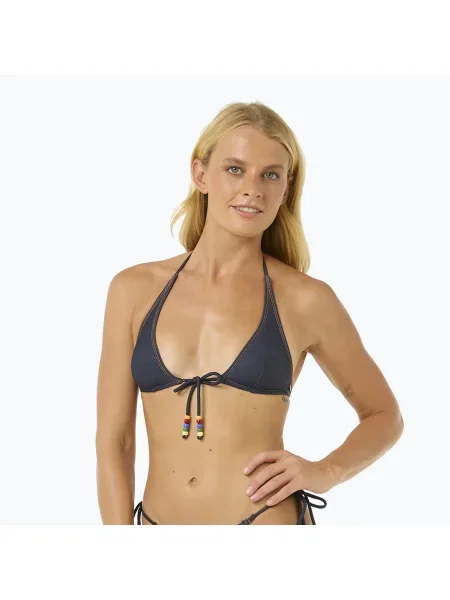 Rip Curl Dalias Denim Tri деним горнище на бански костюм синьо