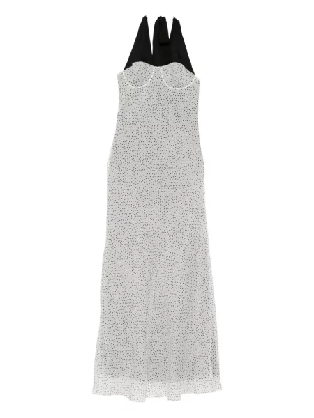 Rochie Sir cu buline de costum alb