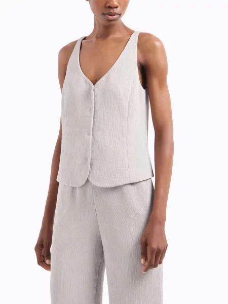 Классический жилет Emporio Armani серый