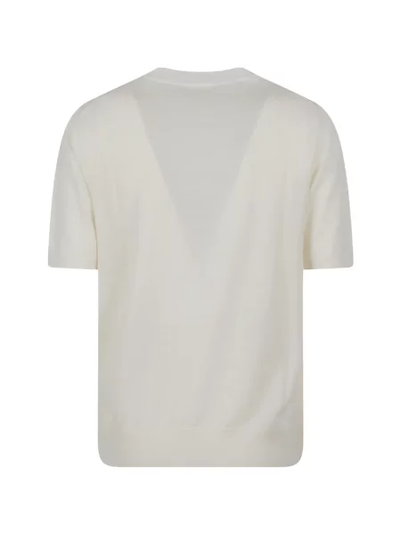 Scurt tricou P.a.r.o.s.h. tricotate alb