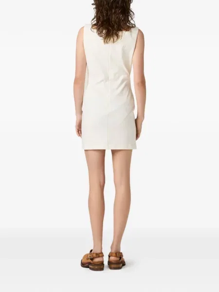Rochie mini Miu Miu din jerseu alb