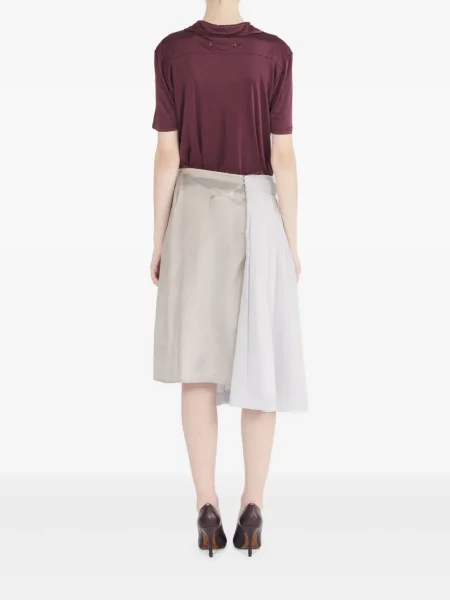 Fusta plisata Maison Margiela plisată până la genunchi