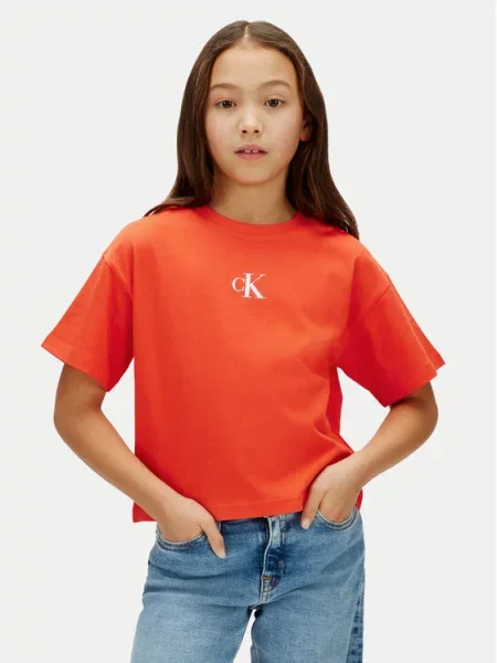 Calvin Klein Jeans Tricou Boxy Fit roșu