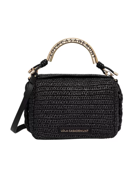 Lola Casademunt torebka crossbody pleciona czarna