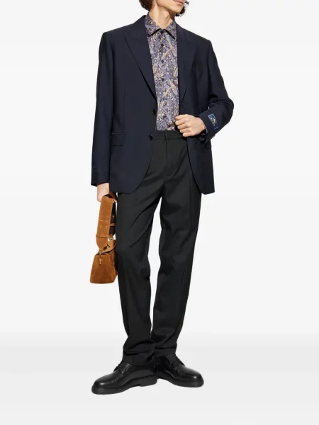 Cămașă Etro cu imagine cu model paisley violet
