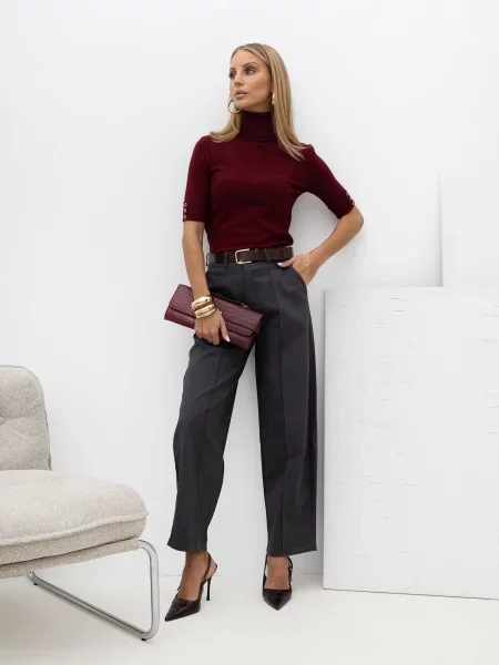 Hlače Italy Moda crna