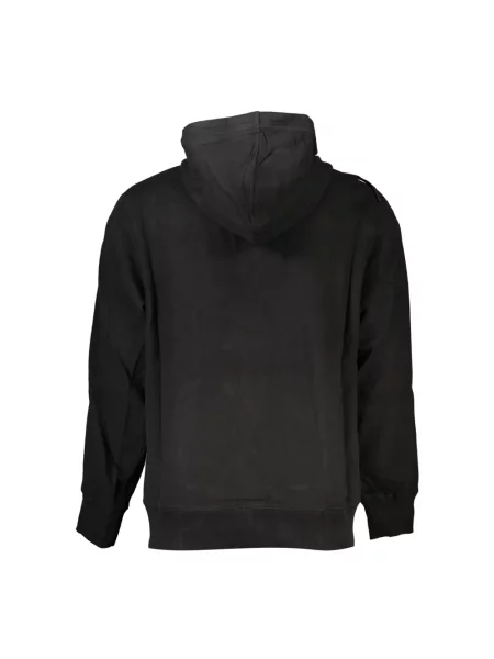 Bluza z kapturem Calvin Klein z kapturem elegancka z autografem czarna