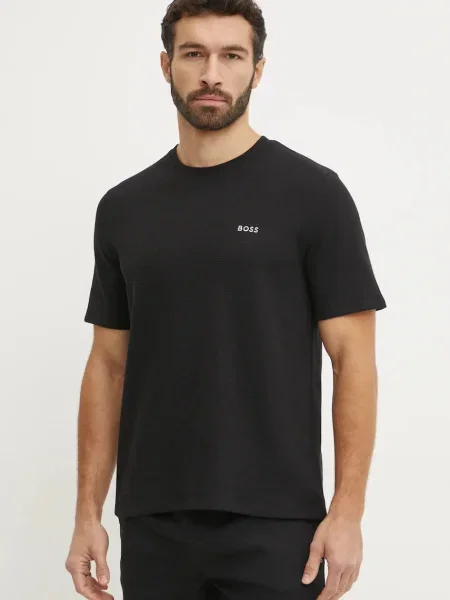 BOSS tricou lounge cu imprimeu negru