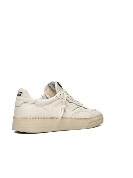 Sneakersy 4b12 skórzane białe